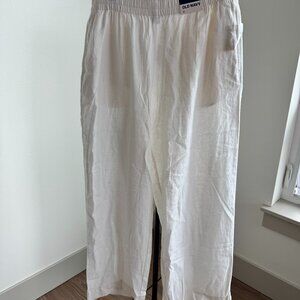 High Rise Wide Leg Linen Pants